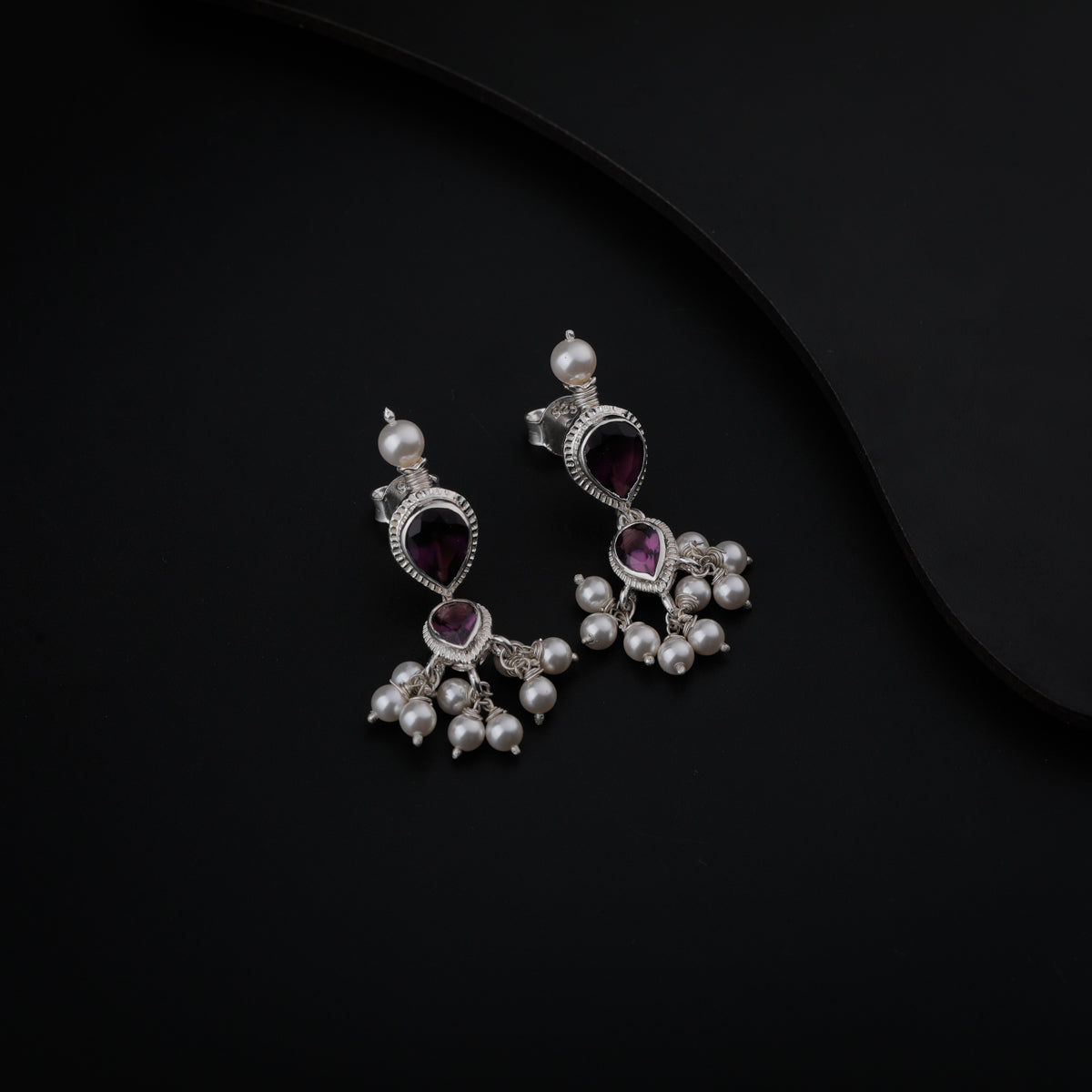 Tanmani Earring with Amethyst Stone