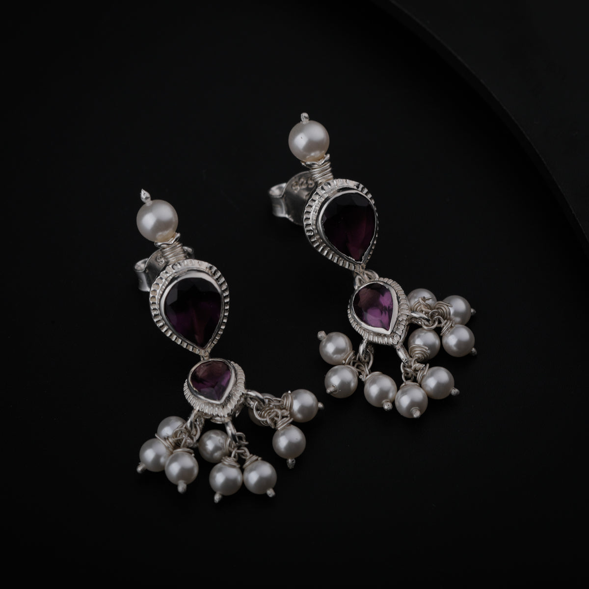 Tanmani Earring with Amethyst Stone