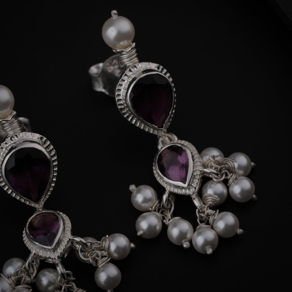 Tanmani Earring with Amethyst Stone