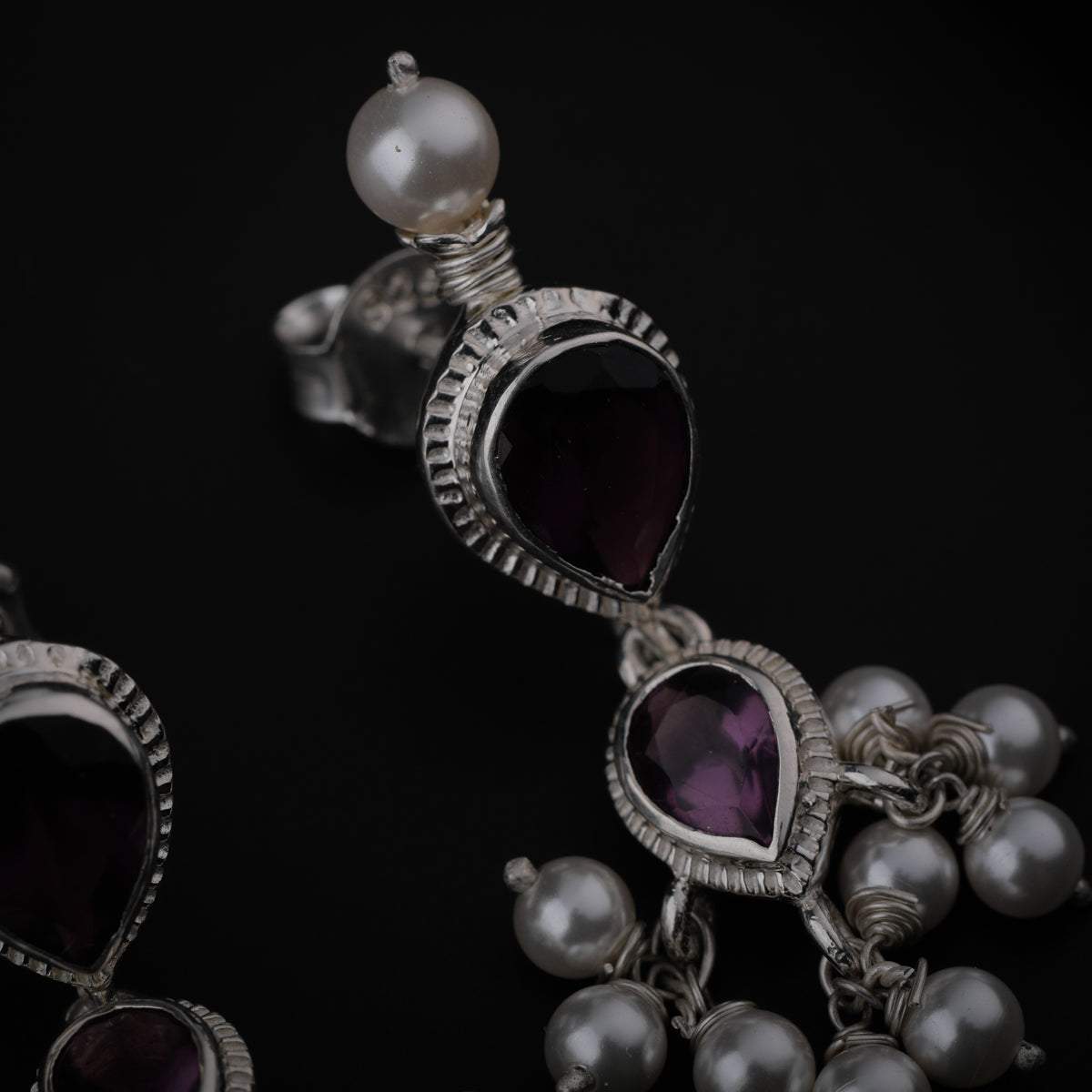 Tanmani Earring with Amethyst Stone