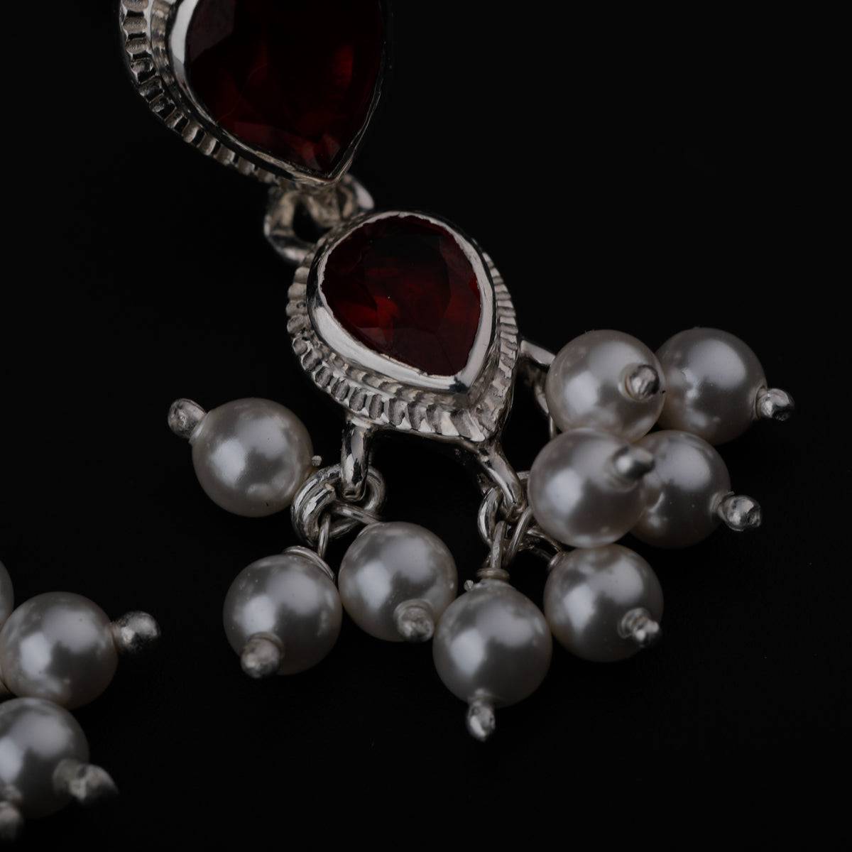 Tanmani Earring with Garnet Stone