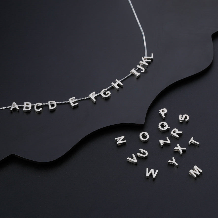 Silver Alphabet Charms