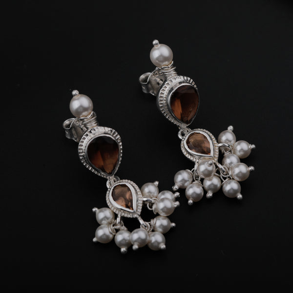 Tanmani Set with Smokey Quartz and Pearls ( Made To Order )