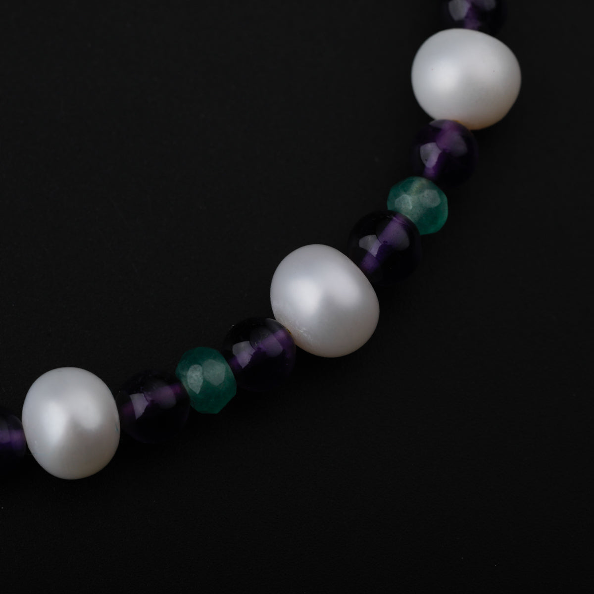 Silver Multicolor Bracelet with Pearls