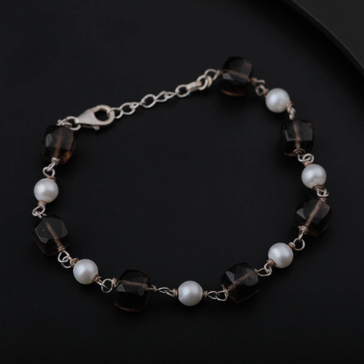 Pearls and Smokey Quartz Bracelet