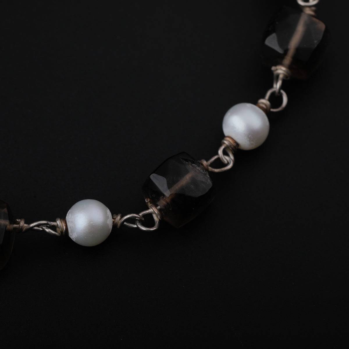 Pearls and Smokey Quartz Bracelet