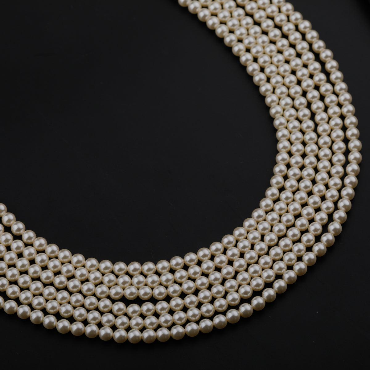 Multi Layer Cream Pearls Necklace