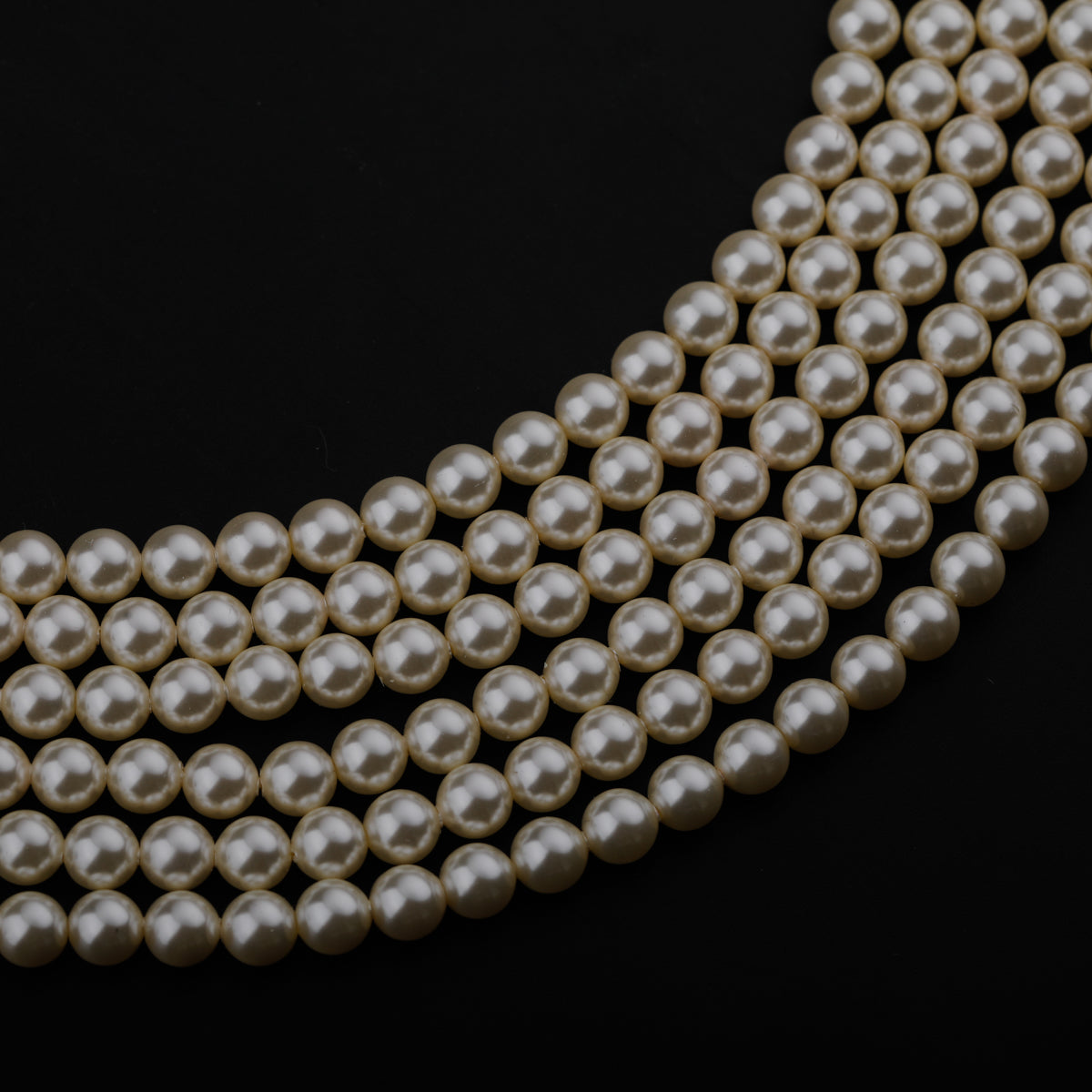 Multi Layer Cream Pearls Necklace