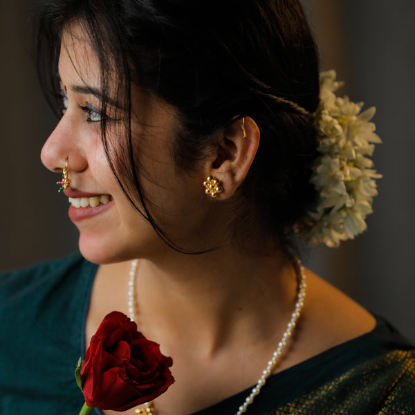 Kudi Motif Studs (Medium) |  92.5 Silver | 22K Gold Plated