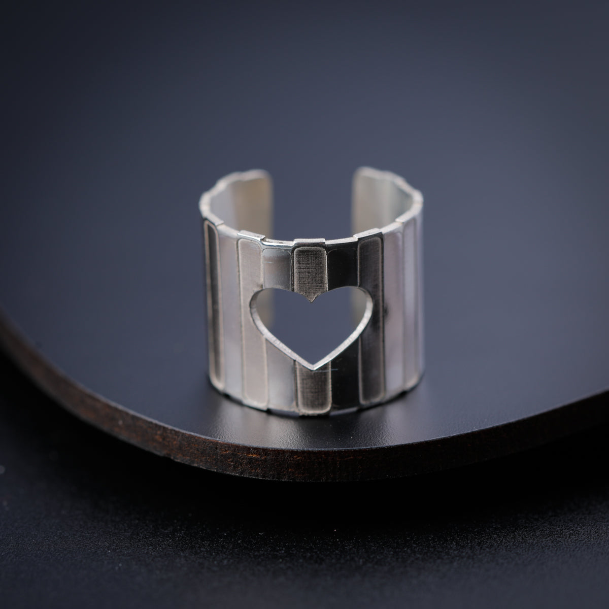 Silver Love Cuff Ring