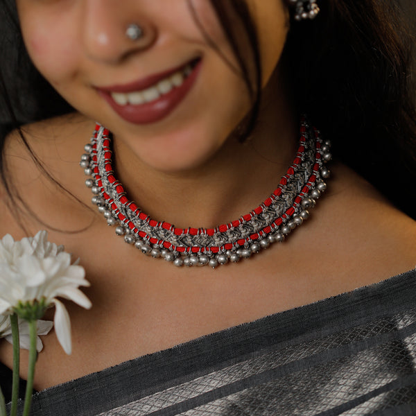 Maharani Vajrateek | 92.5 Silver | Oxidised Silver Finish (Made to Order)