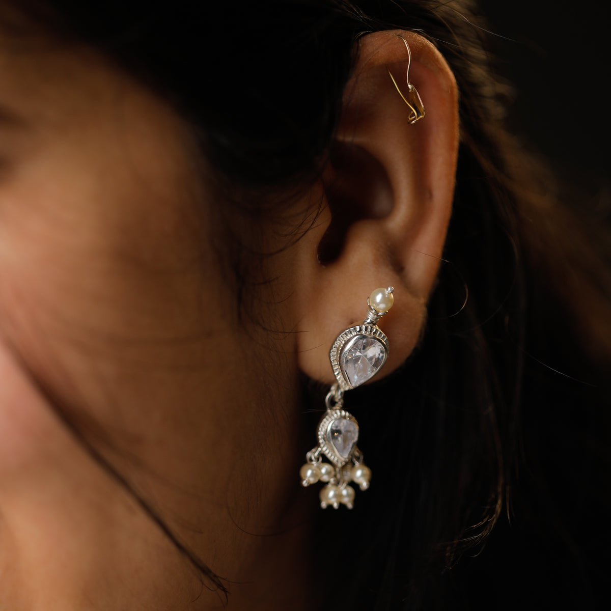 Tanmani Earring with CZ Stones