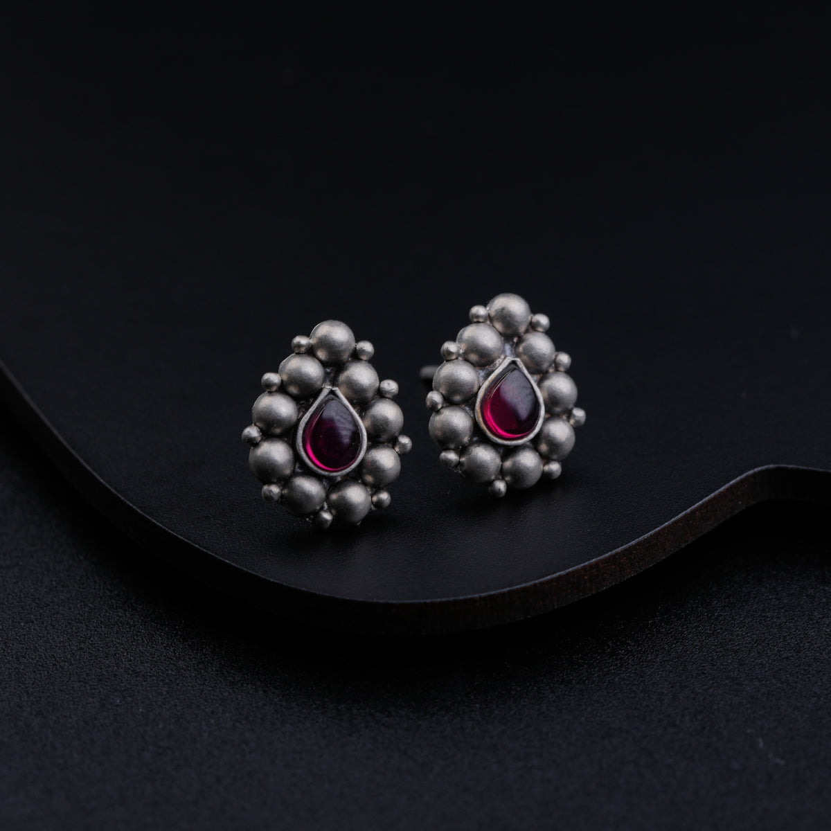 Pink Stone Drop Earrings