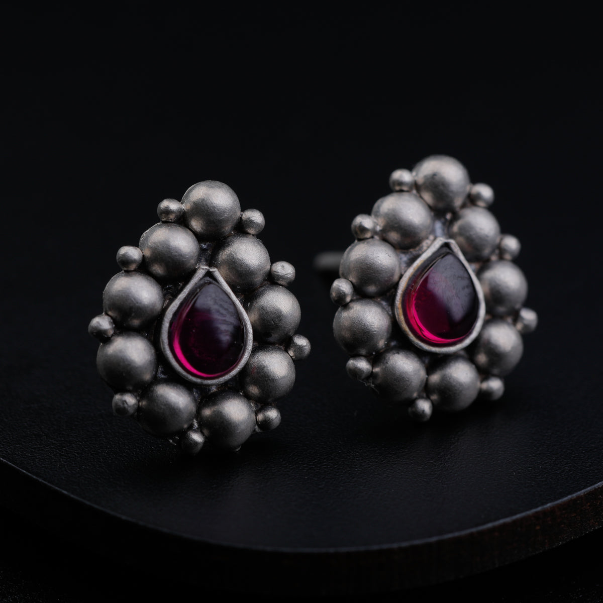 Pink Stone Drop Earrings