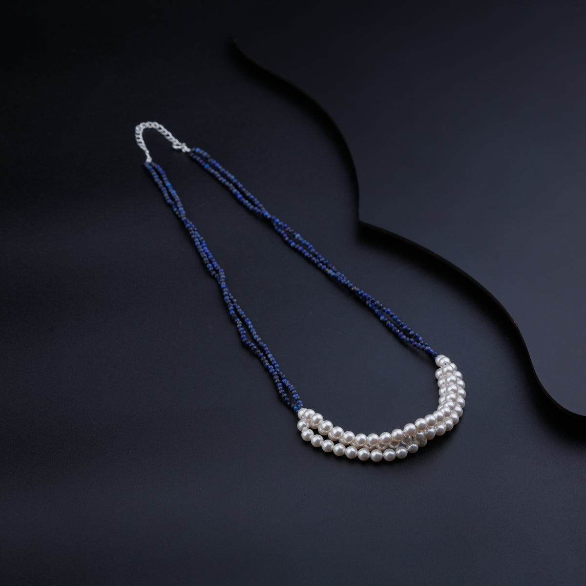 Lapis Lazuli and Pearls Layered Necklace