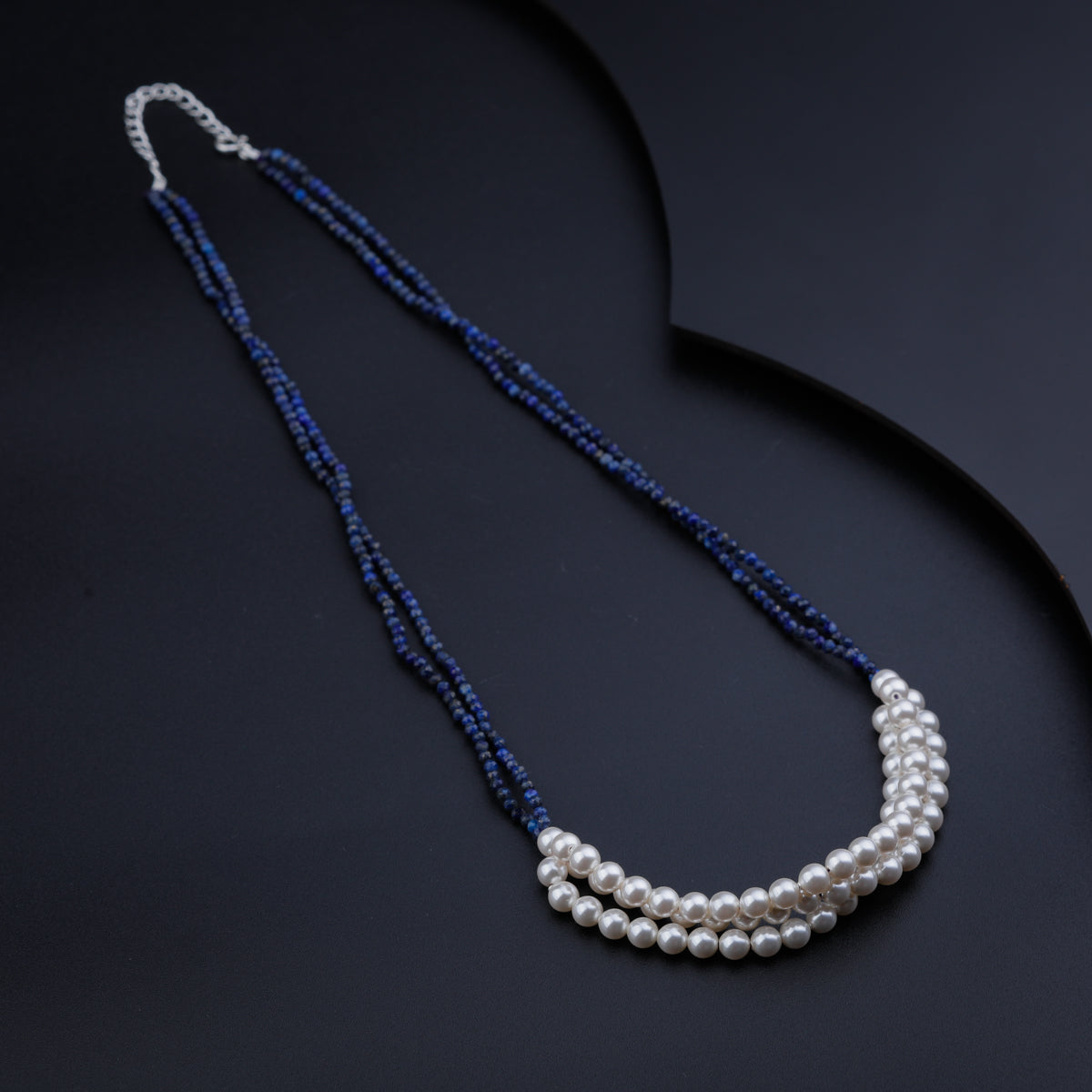 Lapis Lazuli and Pearls Layered Necklace