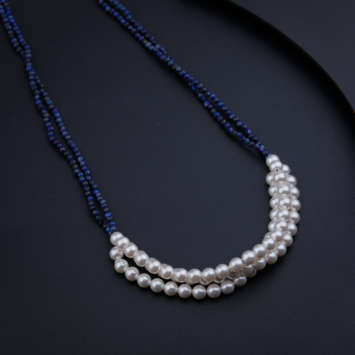 Lapis Lazuli and Pearls Layered Necklace