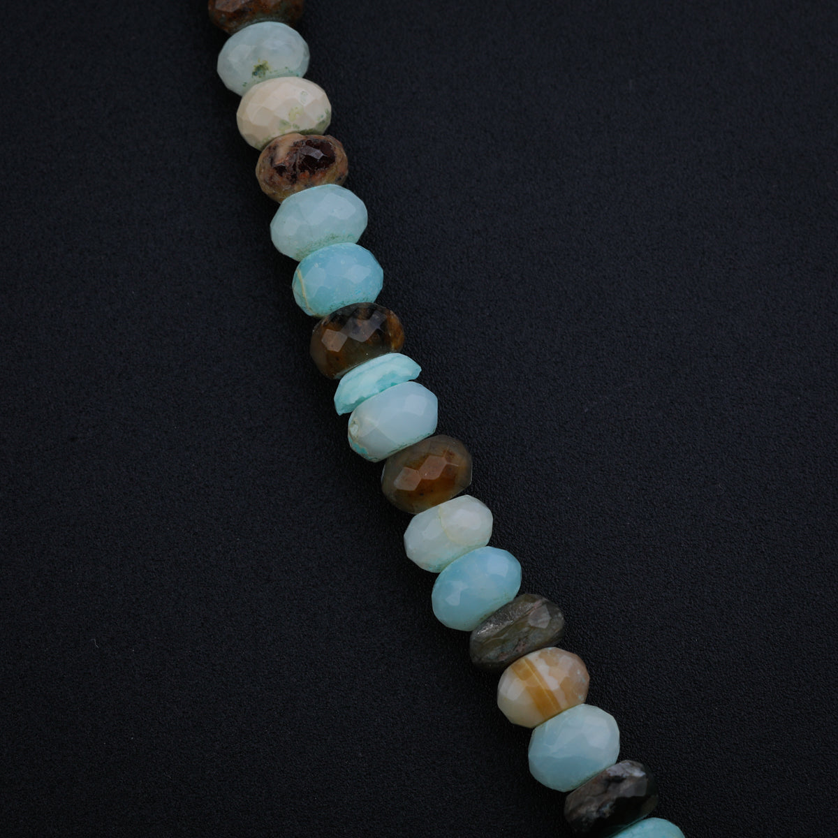 Blue Opal and Pearls Layered Necklace