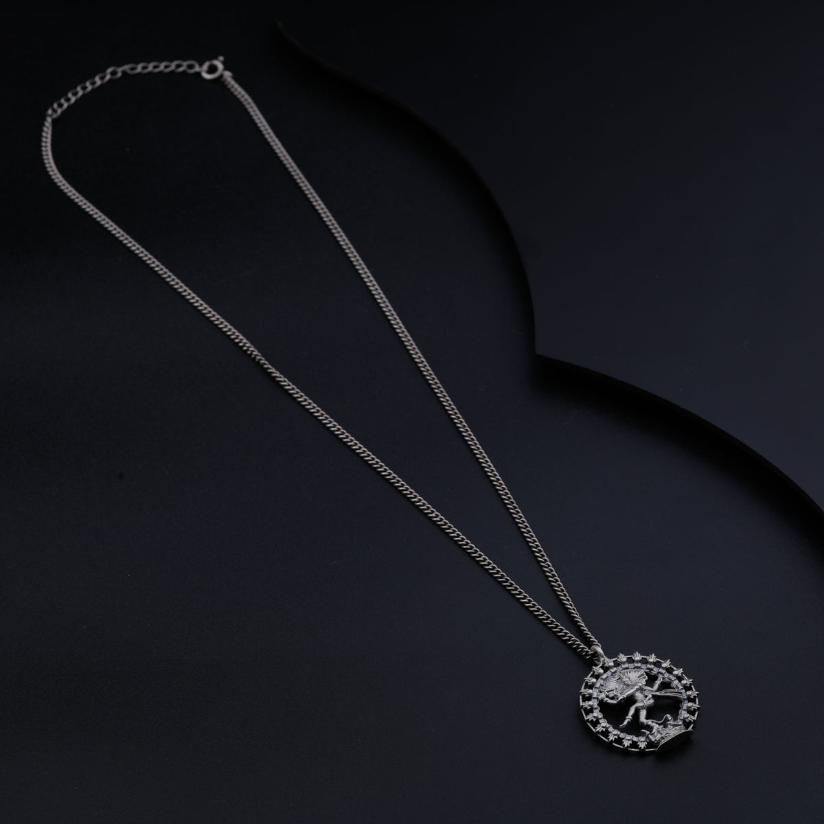 Silver Nataraja Pendant with Chain