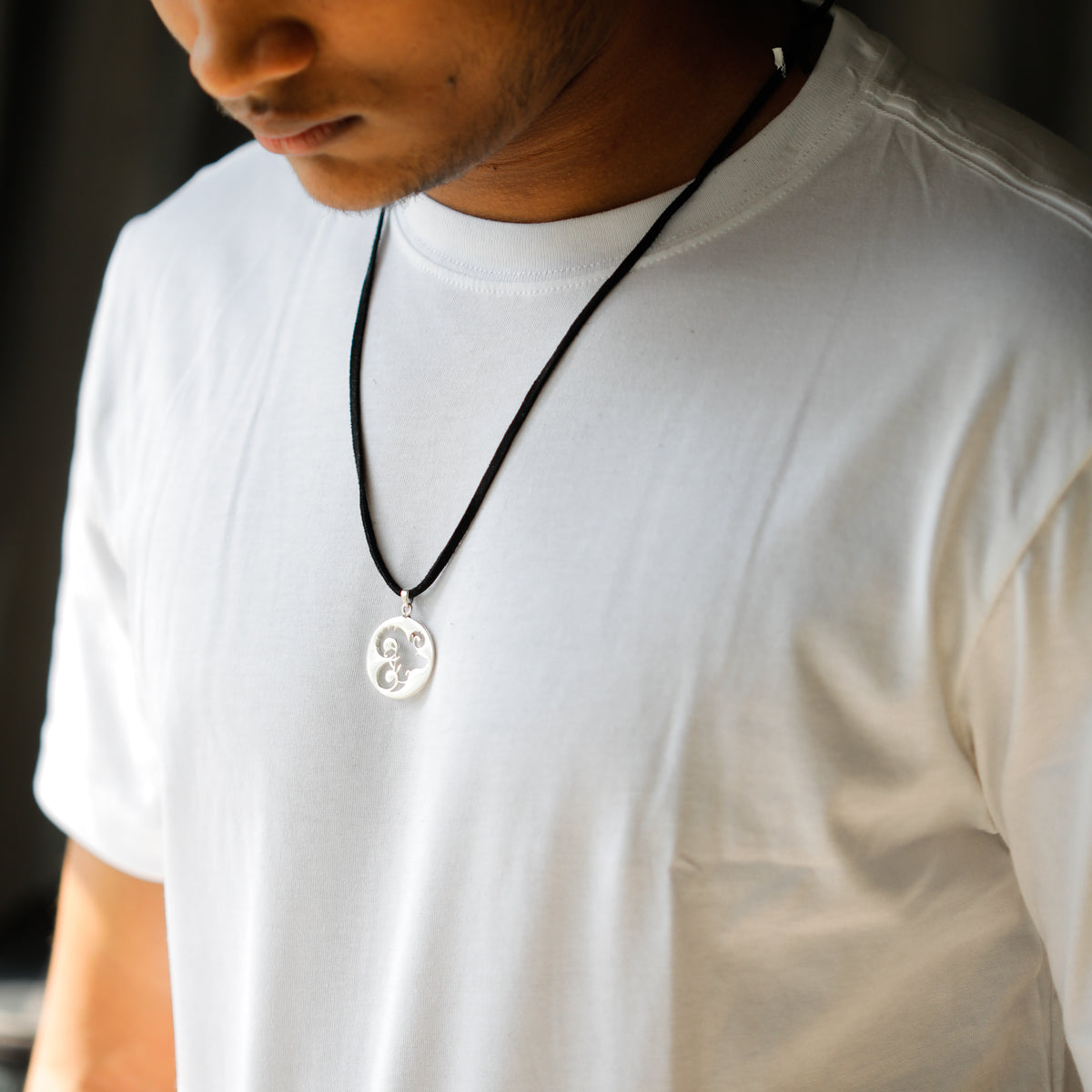 Capricorn / मकर Silver Pendant Necklace