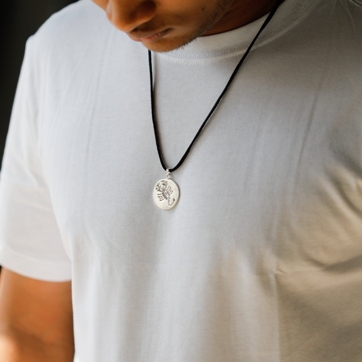 Scorpio वृश्चिक Silver Pendant Necklace