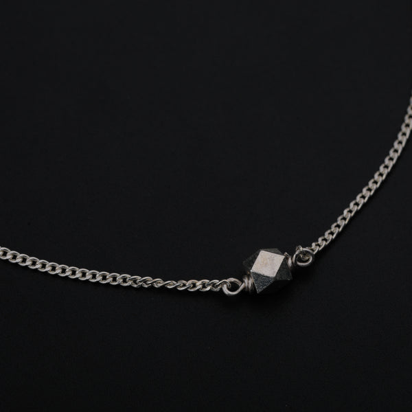 Silver Chain Single Bead Bracelet