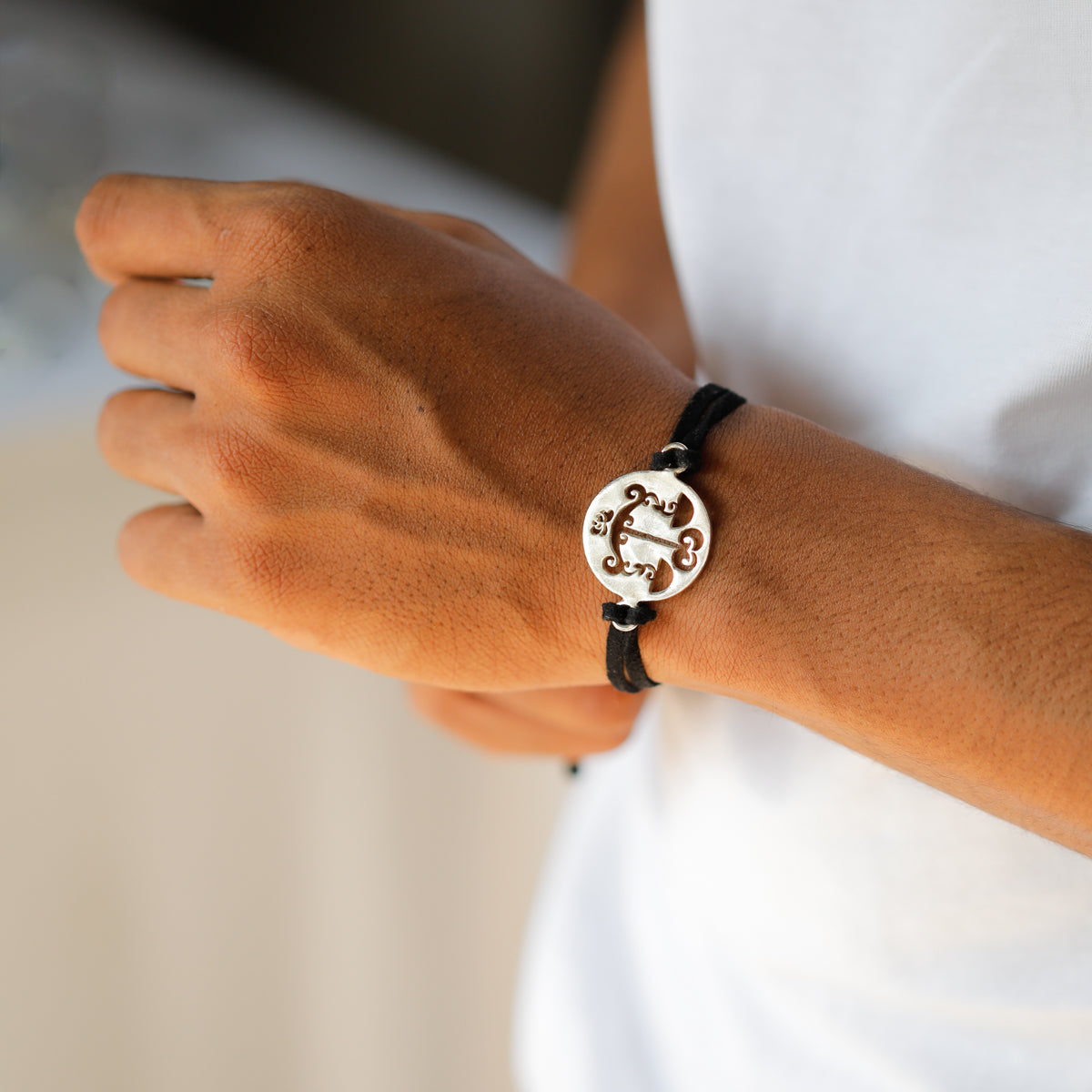 Libra / तूळ Silver Bracelet for Men