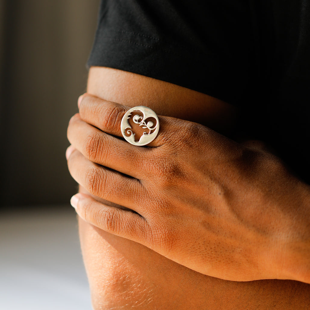 Capricorn / मकर Silver Ring for Men & Women