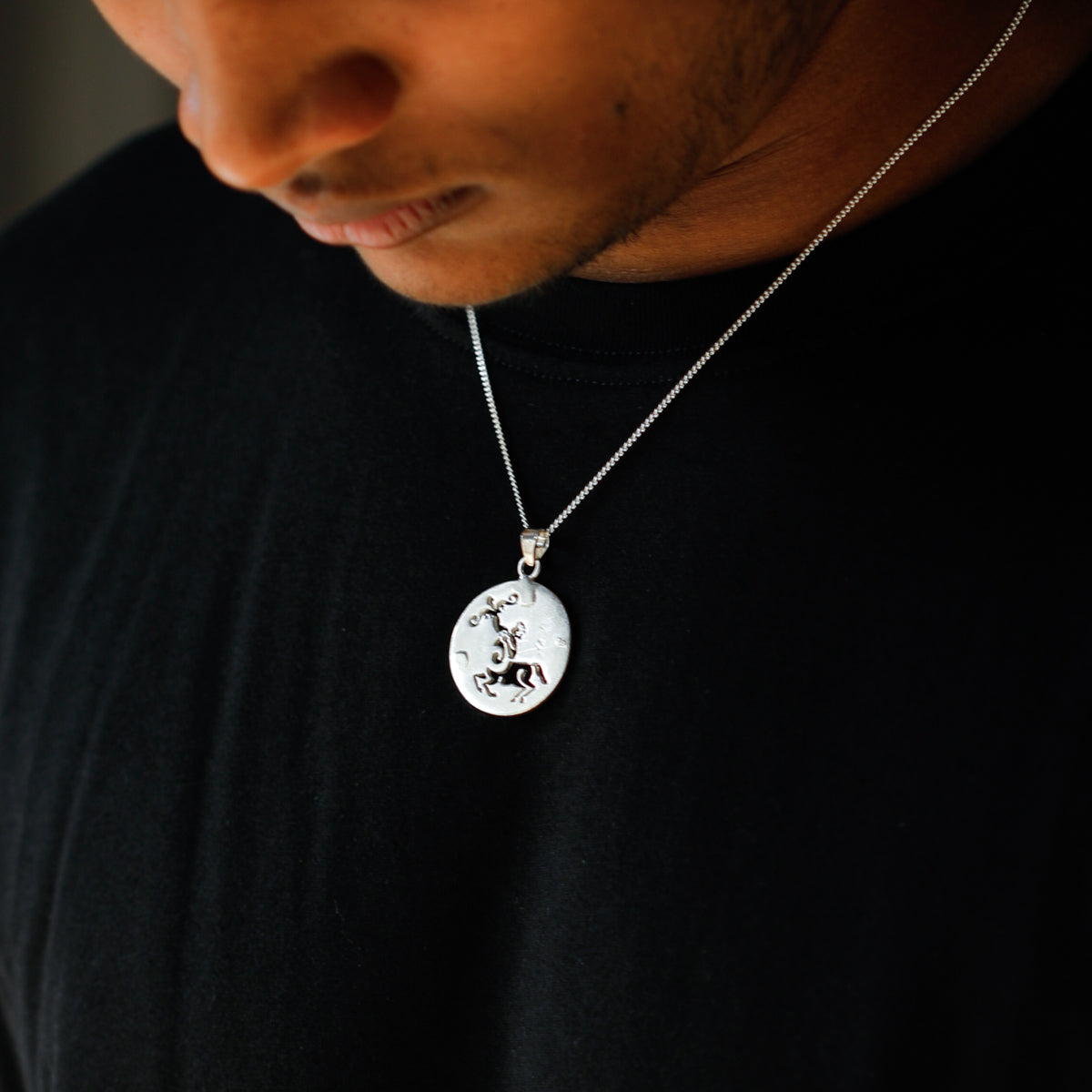 Sagittarius / धनु Silver Pendant