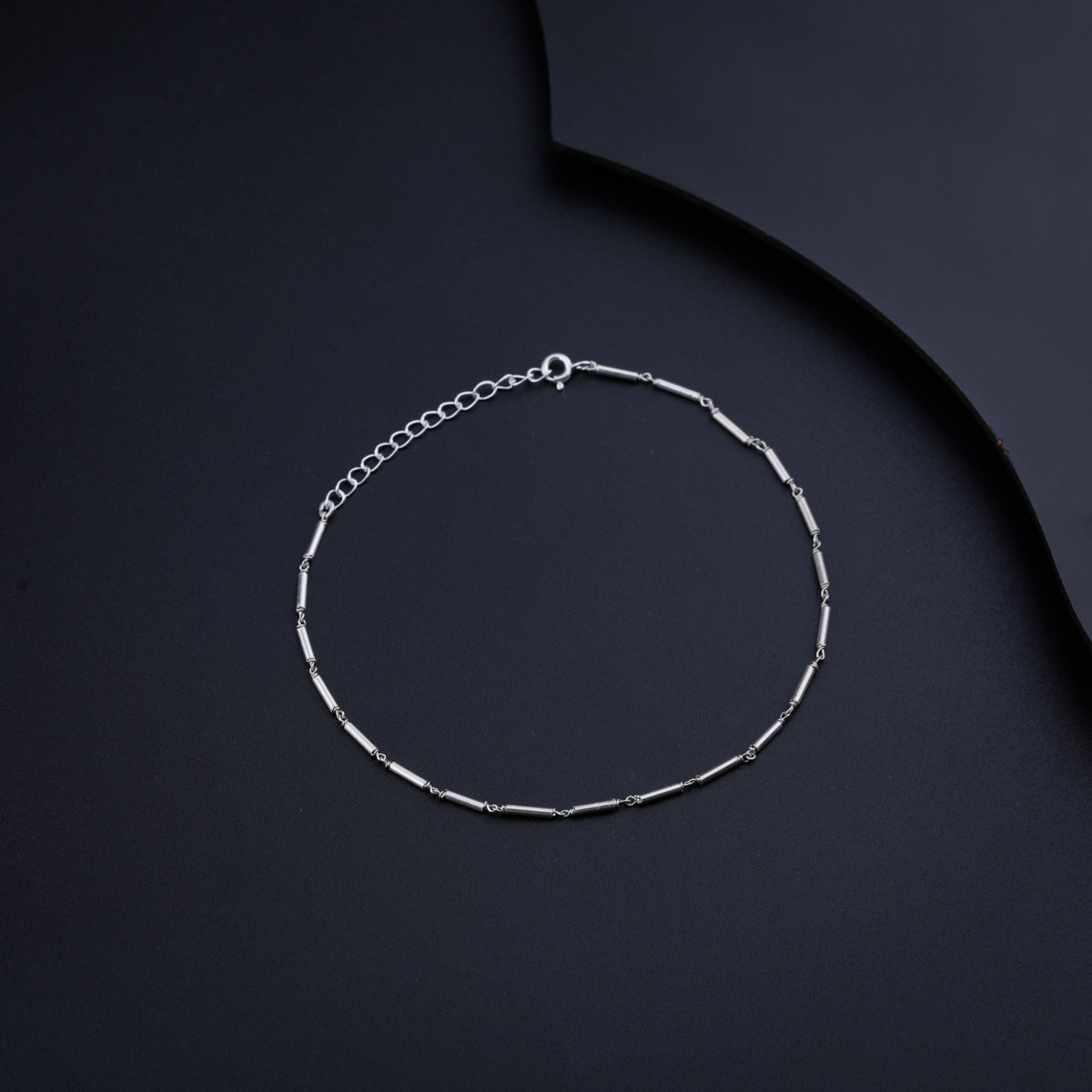 Silver Pipe Anklet