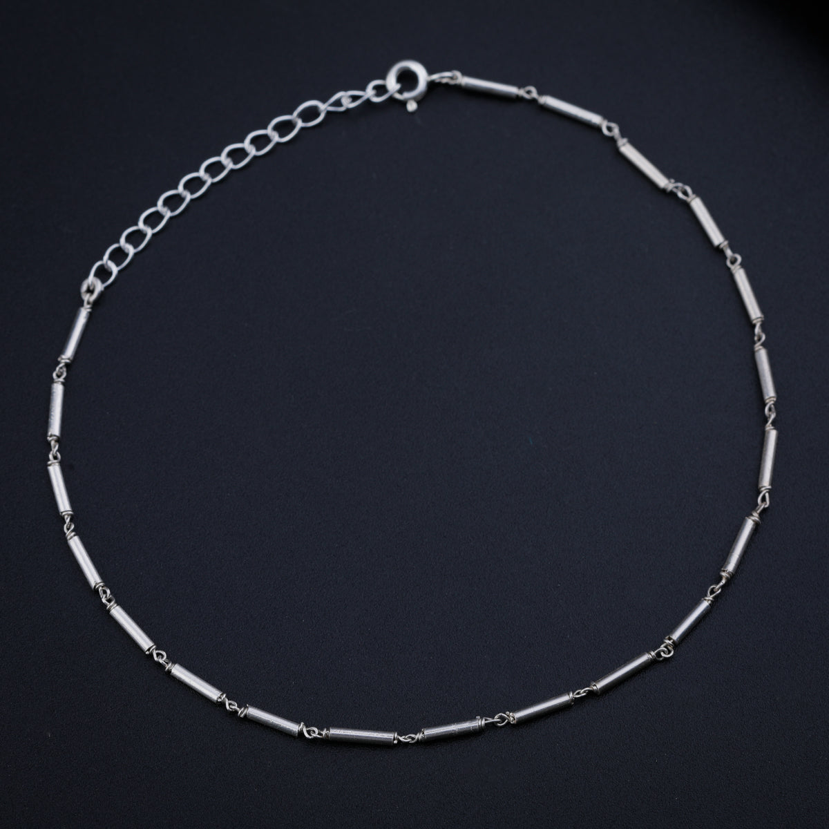 Silver Pipe Anklet