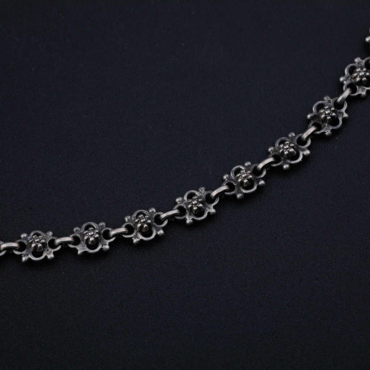 Oxidized Silver Choker Necklace