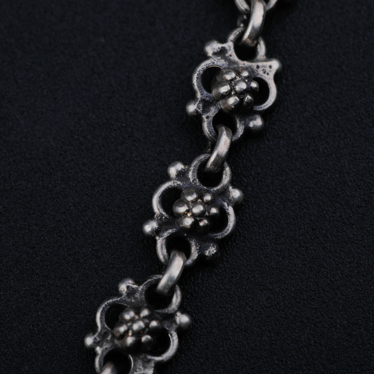 Oxidized Silver Choker Necklace