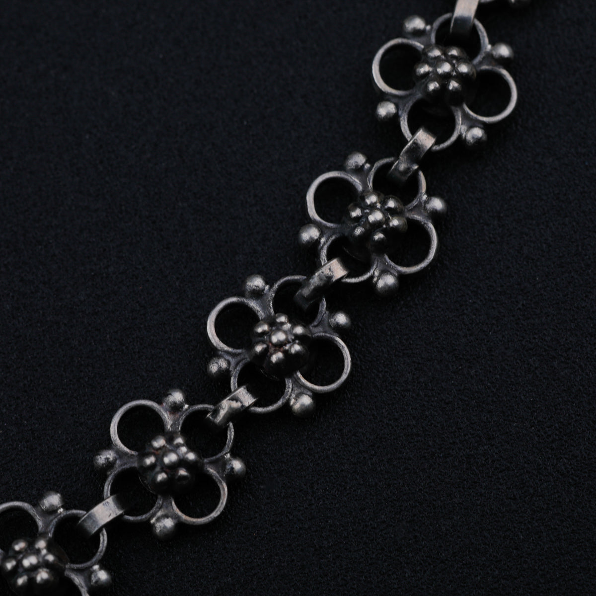 Oxidized Silver Choker Necklace