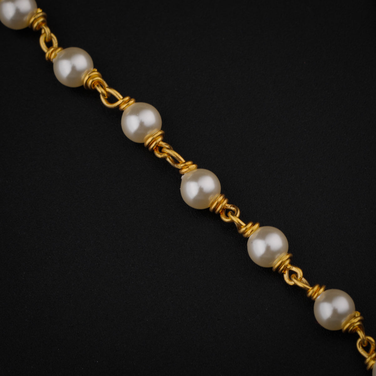 Gold Plated Gulbahaar Silver Necklace with Pearls