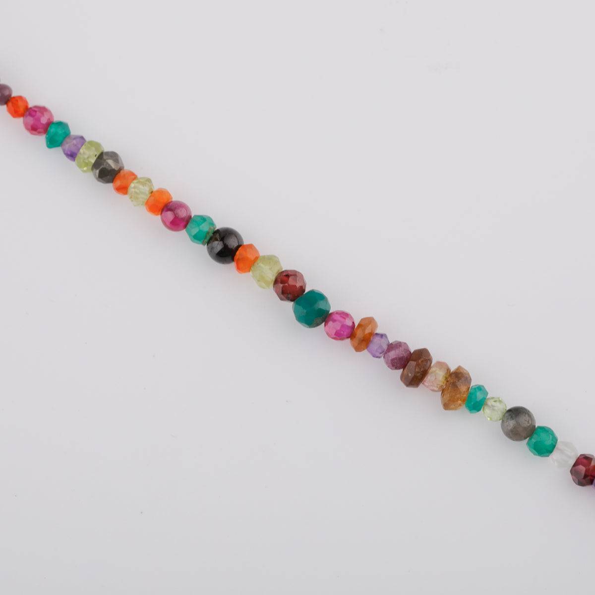 Silver Multicolor Chain with Citrine Pendant