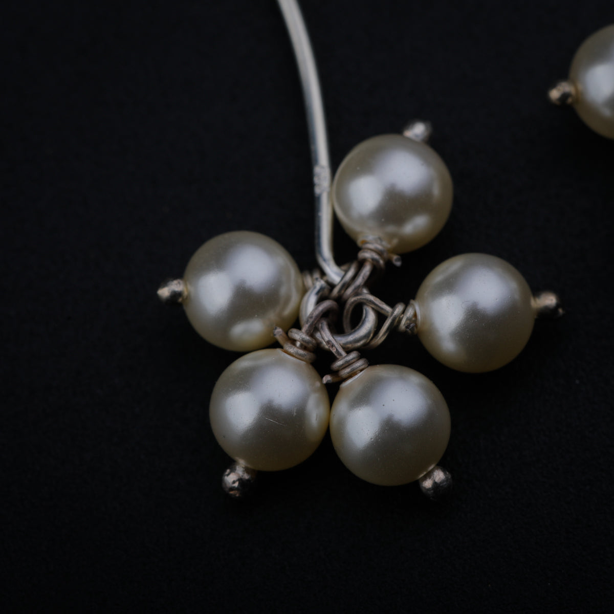 Pearl Bunch Silver Dangler