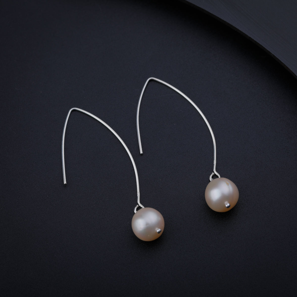 Fresh Water Pearl Silver Dangler Earrings