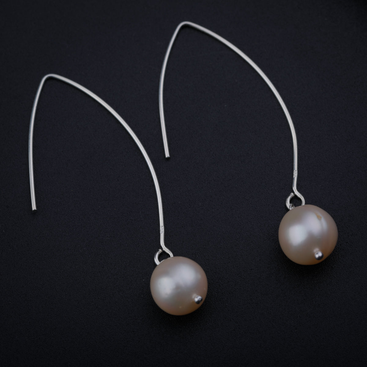 Fresh Water Pearl Silver Dangler Earrings