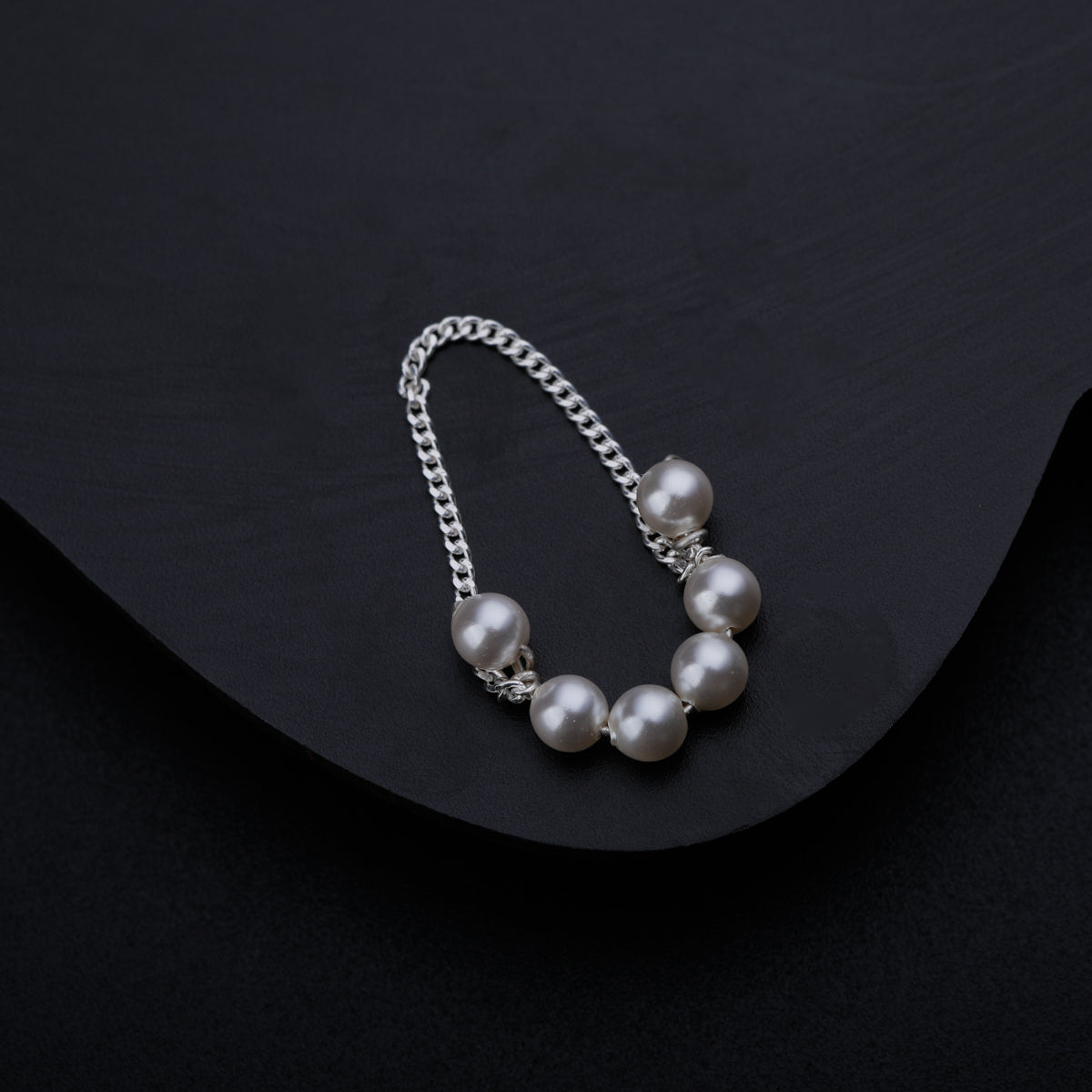 Pearl Layer and Chain Earcuff