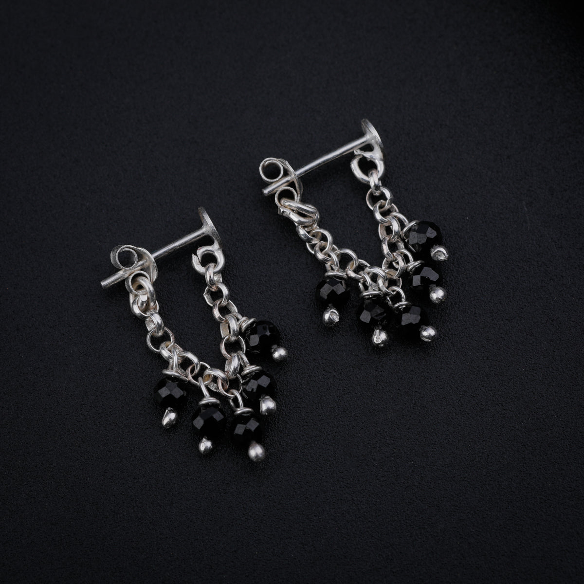 Silver Black Spinel Trinket