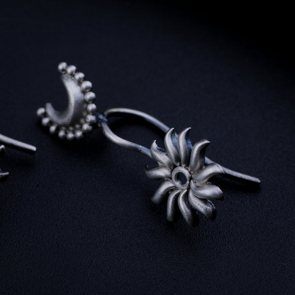 Silver Chandrakor Sun Bugadi clip-on earrings