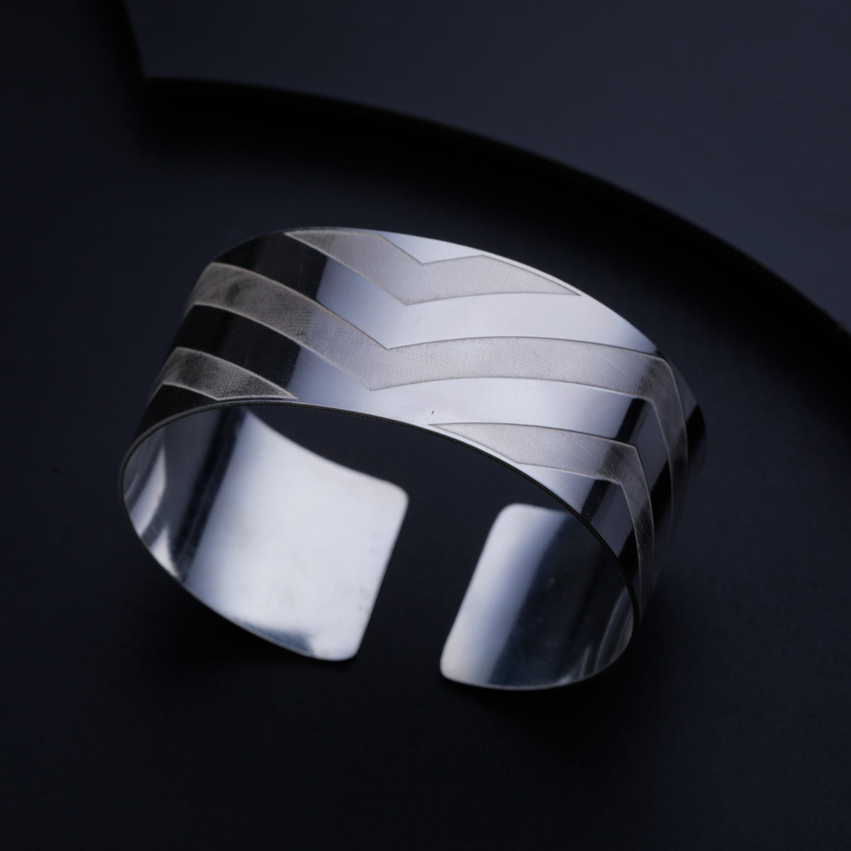 Silver Nakshi Cuff Bracelet