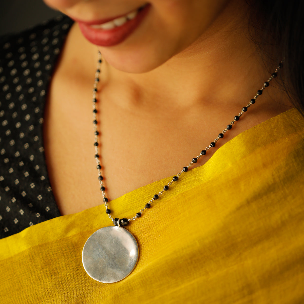 Silver Big Coin Mangalsutra