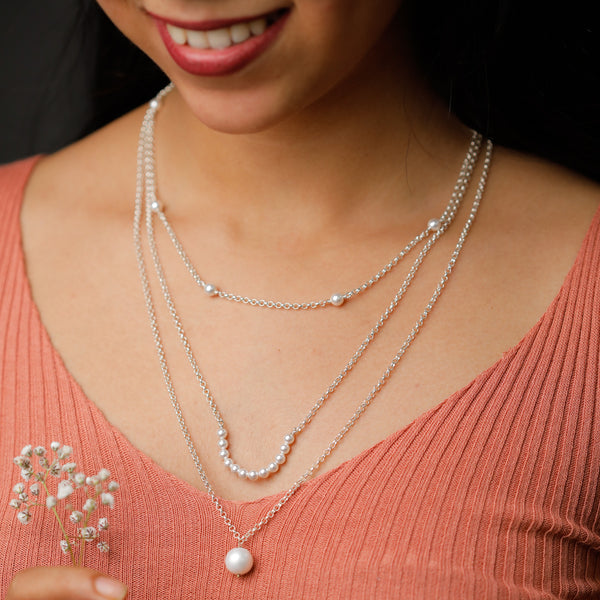 3 in 1 Classic Silver Necklace