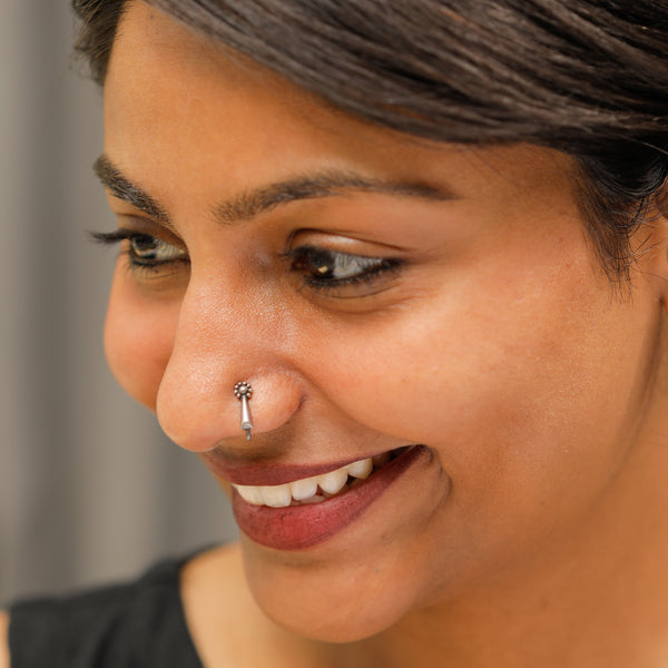 Handmade Silver Nose pin (Clip on)