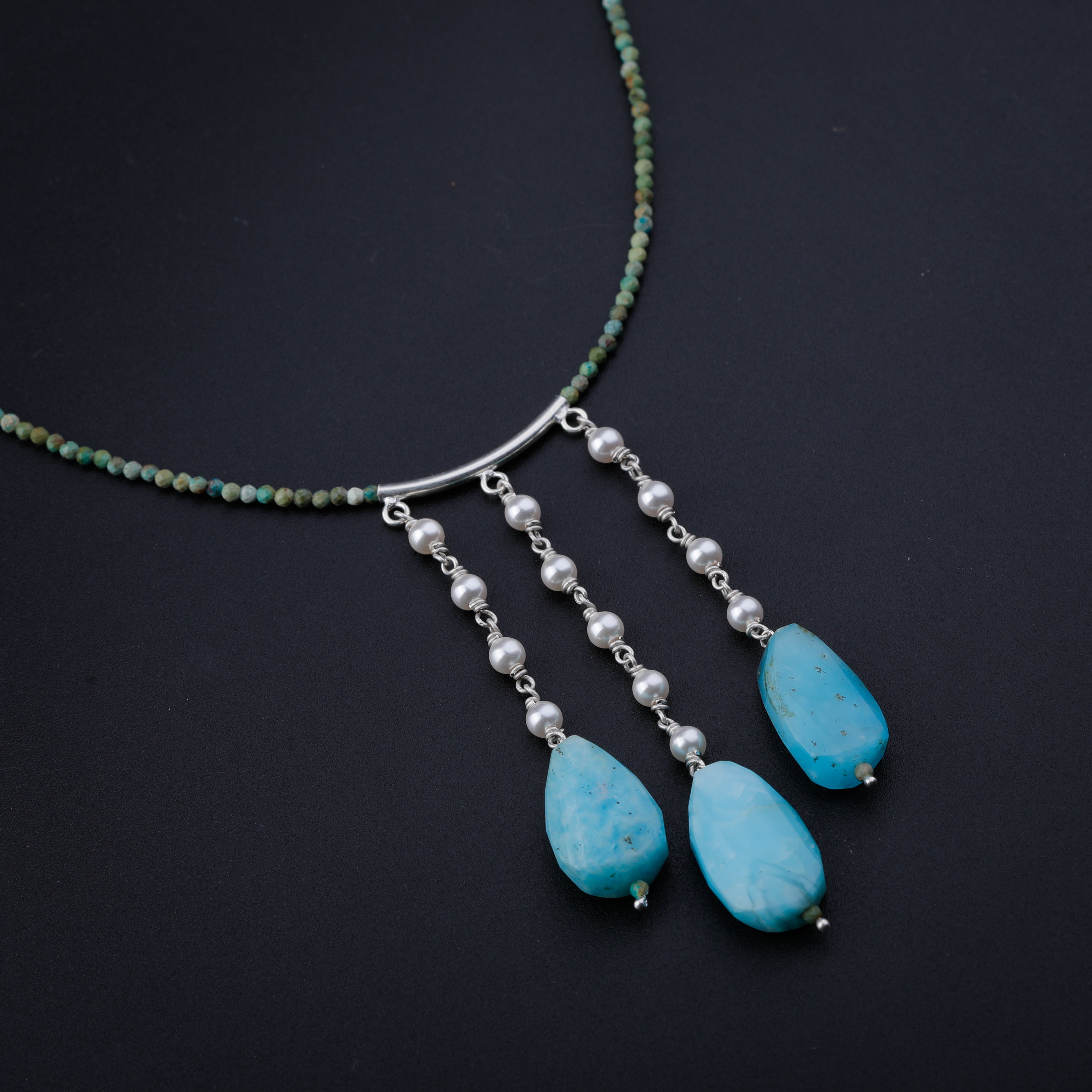 Larimar with Firoza neckalce