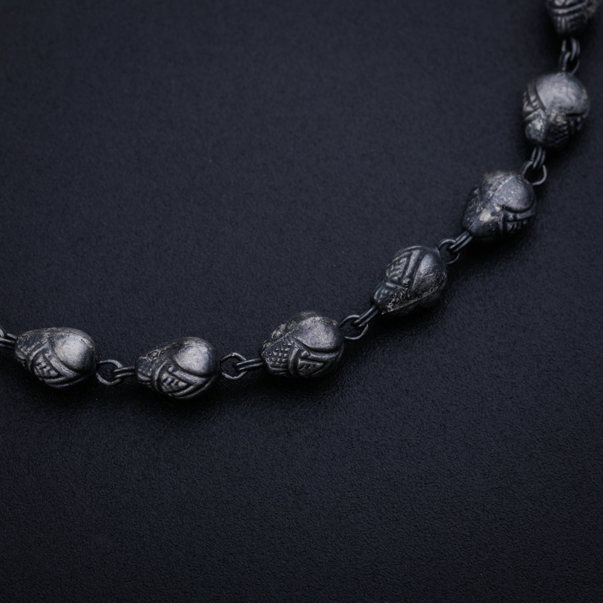 Silver Drop Shaped Mohan Maal Bracelet