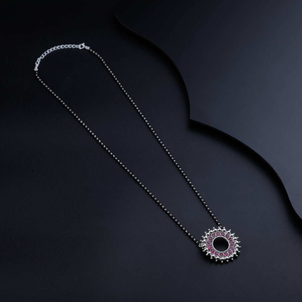 Karwar Chakra Pink Pendant Mangalsutra