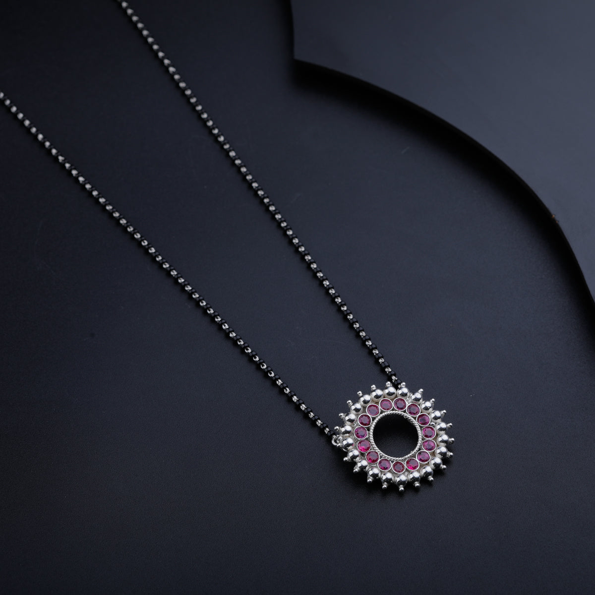 Karwar Chakra Pink Pendant Mangalsutra